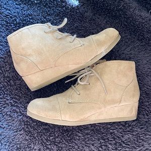 Tan Suede Wedge Size 3